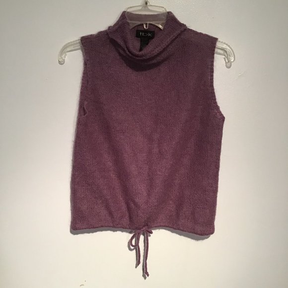 TDK Sleeveless Turtleneck Knit Top Size M - Picture 10 of 13